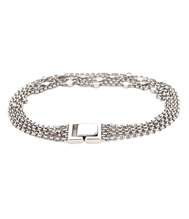 TASAKI K14WG ダイヤモンド ブレスレット