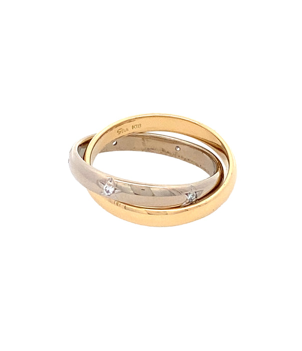 Star Jewelry K18 K18WG ダイヤモンド リング