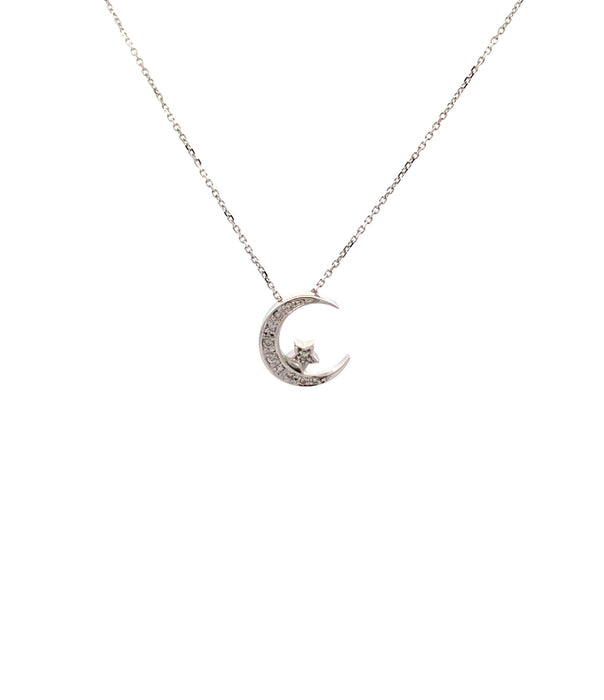 Star Jewelry K18WG ダイヤモンド ネックレス