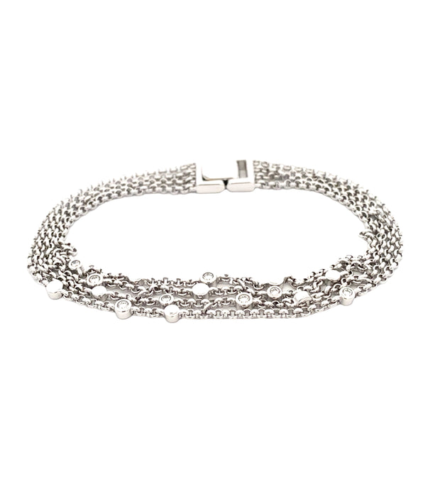 TASAKI K14WG ダイヤモンド ブレスレット