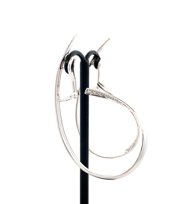 LUCA CARATI K18WG ダイヤモンド イヤリング