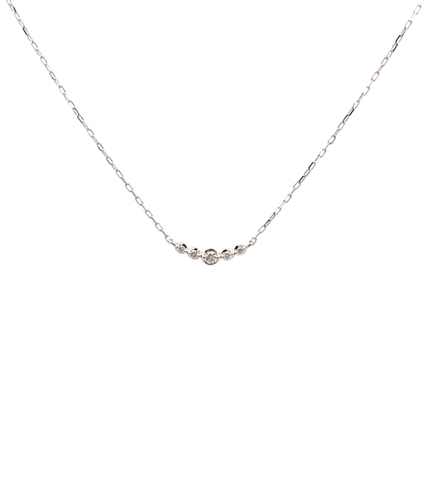 4℃ K10WG ダイヤモンド ネックレス