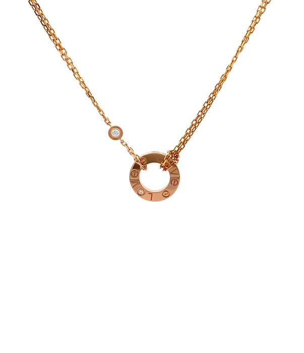 Cartier K18PG ダイヤモンド ネックレス