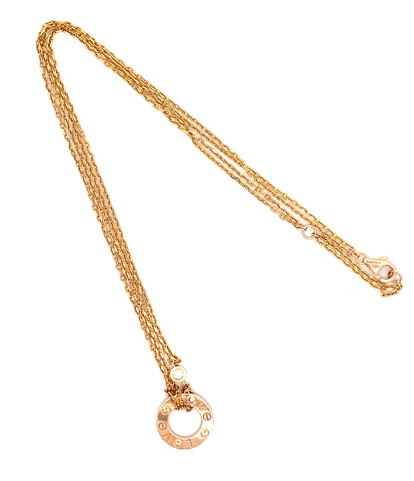 Cartier K18PG ダイヤモンド ネックレス