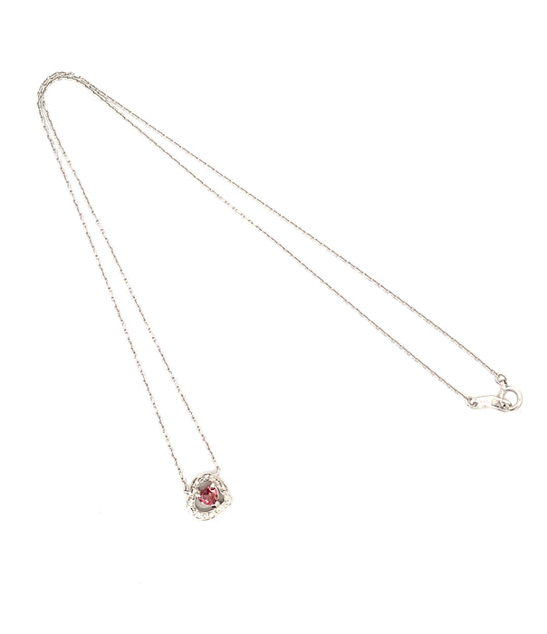 Star Jewelry K18WG ピンクトルマリン ネックレス