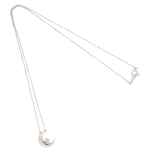 Star Jewelry K18WG ダイヤモンド ネックレス