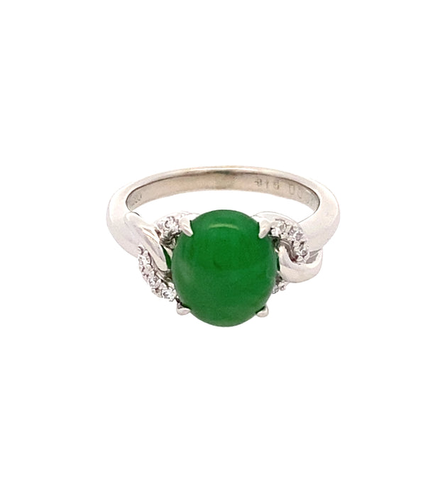 Pt900 ジェイダイト リング