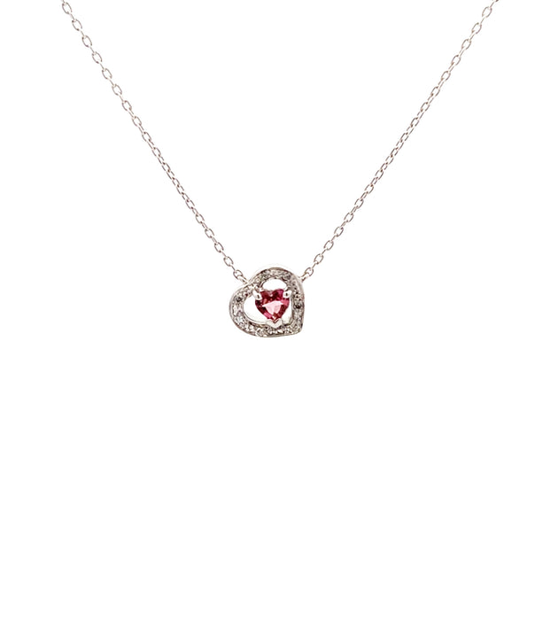 Star Jewelry K18WG ピンクトルマリン ネックレス
