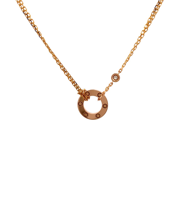 Cartier K18PG ダイヤモンド ネックレス