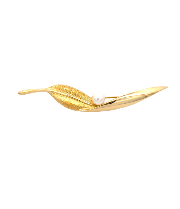 MIKIMOTO K18 アコヤパール ブローチ